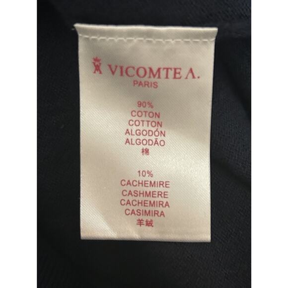 Vicomte A. Paris Women's Navy Cashmere Blend Sweater Jumper - Size 36 EU / S - Picture 6 of 7